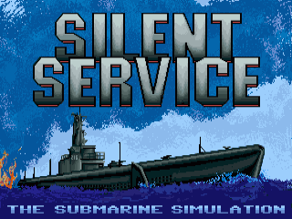 Silent Service title screen for Amiga